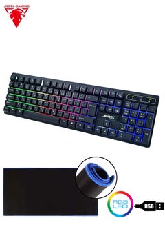 جي ديل لوحة مفاتيح سلكية للألعاب بمنفذ USB وإضاءة خلفية ملونة  - Image 1