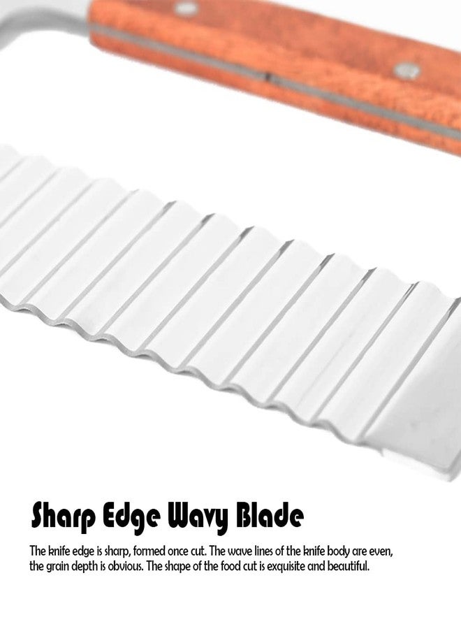 Ehdching 1PCS Stainless Steel Wavy Crinkle Cutter Potato Vegetable Cutter Cutting Tool - Image 3