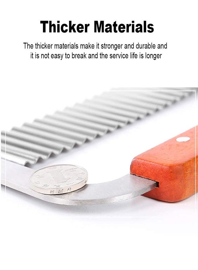 Ehdching 1PCS Stainless Steel Wavy Crinkle Cutter Potato Vegetable Cutter Cutting Tool - Image 2