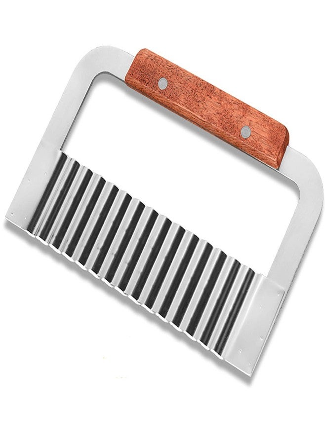 Ehdching 1PCS Stainless Steel Wavy Crinkle Cutter Potato Vegetable Cutter Cutting Tool - Image 1