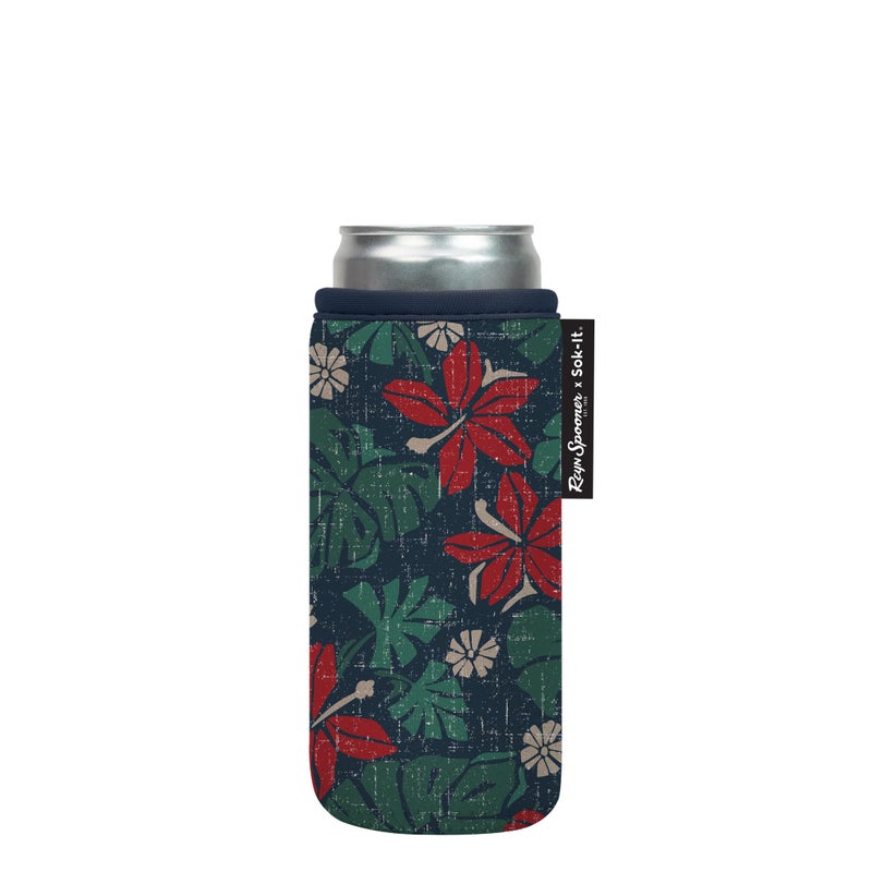 Sok It Can Sok Sleeve for Beer & Soda Insulated Neoprene Cover (Reyn Spooner Pahala  12oz Slim Can Sleeve) - Image 1