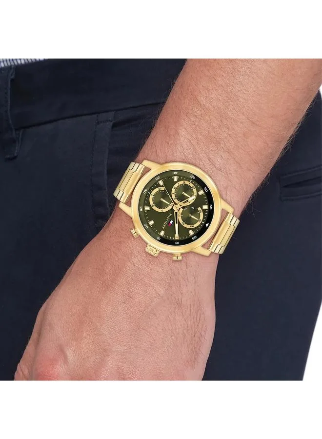 TOMMY HILFIGER  Mens Analog Multifunction Quartz Watch With Gold-Tone Stainless Steel Bracelet - 1792216 for Men | Best Price UAE
