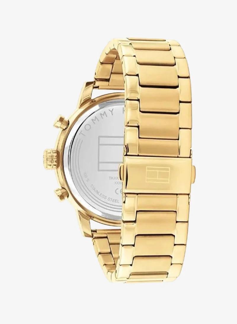Tommy Hilfiger  Mens Analog Multifunction Quartz Watch With Gold-Tone Stainless Steel Bracelet - 1792216 for Men | Best Price UAE