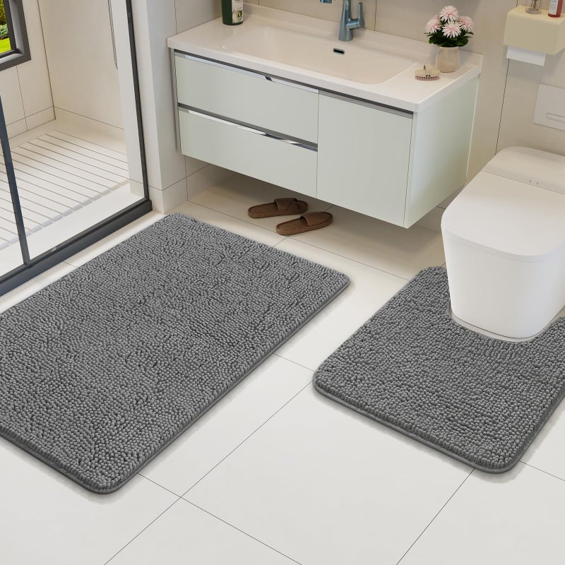 AROGAN سجادة الحمام Arogan مجموعات 2 قطعة 20 "" x20 " - Image 1