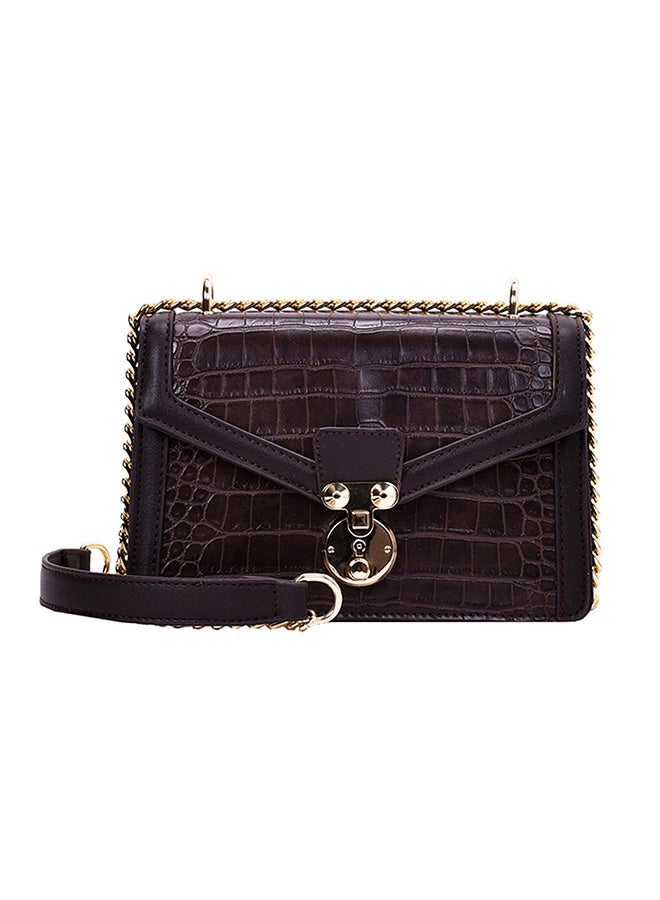 Crossbody Bag With Chain Brown - Image 1