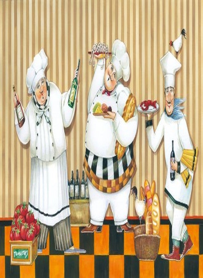 GinsonWare Set 4, 3D PP Printed Placemat w/Chefs Design. 17.25" X 11.5" Pattern # 310 - Image 1