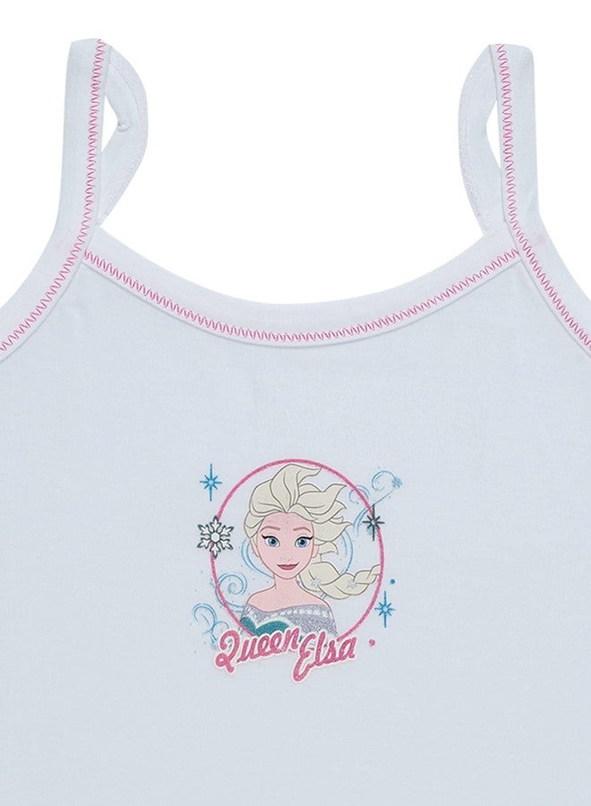 BODYCARE Girls Cotton Blend Regular Fit Vest Dori Neck Sleeveless Frozenpack of 4-White, 18-24 Months - Image 3