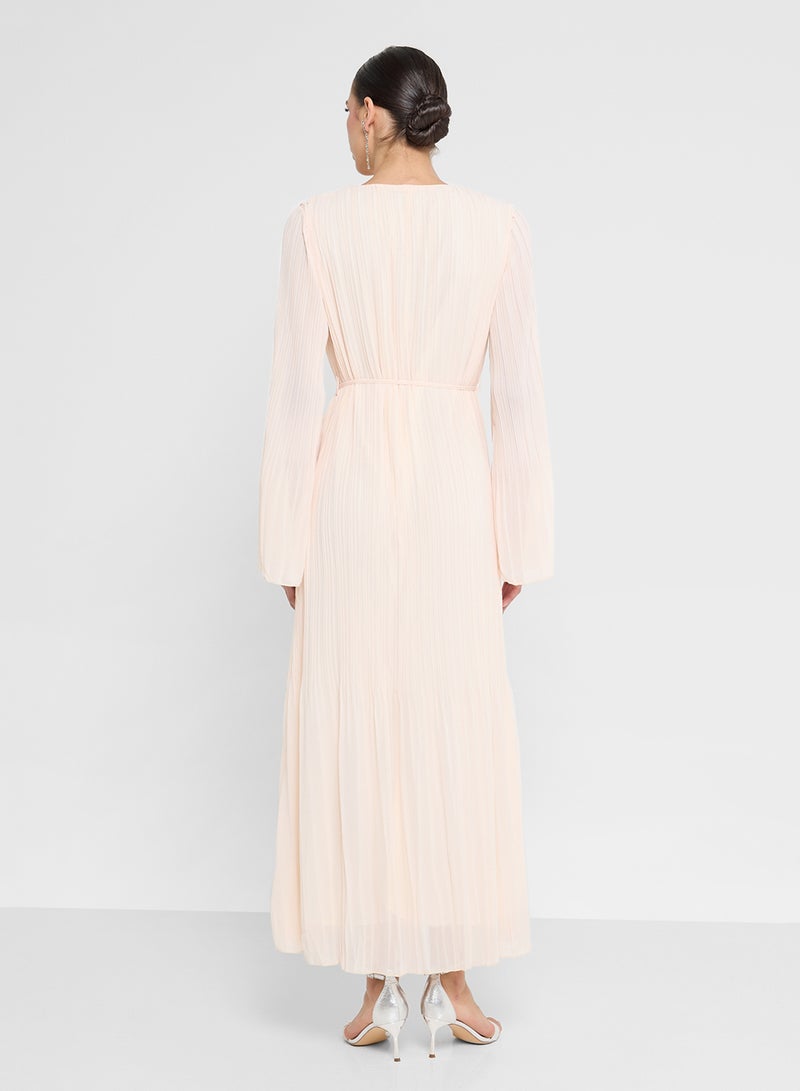 Khizana Embellished Dress With Slit Sleeves - Image 2