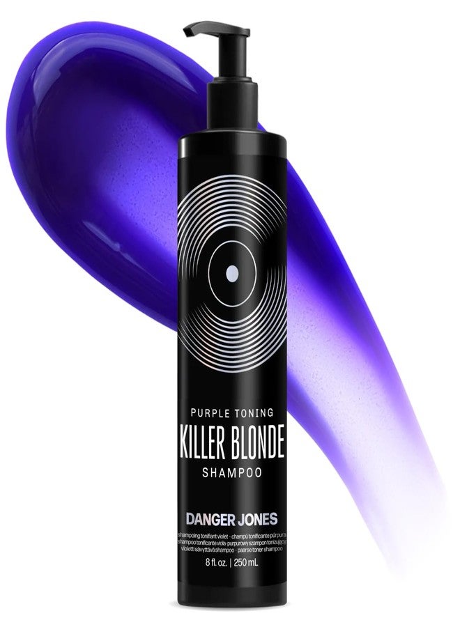 Danger Jones شامبو دينجر جونز كيلر بلوند البنفسجي لتفتيح لون الشعر - يُعادل درجات اللون الأصفر والنحاسي، ويحافظ على لون الشعر الأشقر باردًا ولامعًا - شامبو مرطب بنفسجي للشعر الأشقر والمُلوّن والرمادي - 227 مل - Image 1