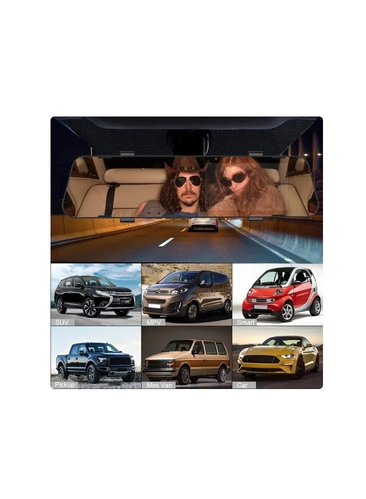 Car Front and Rear Dual Lens High-definition Night Vision 1080P Driving Recorder 4 Inches Rearview Mirror - Image 4