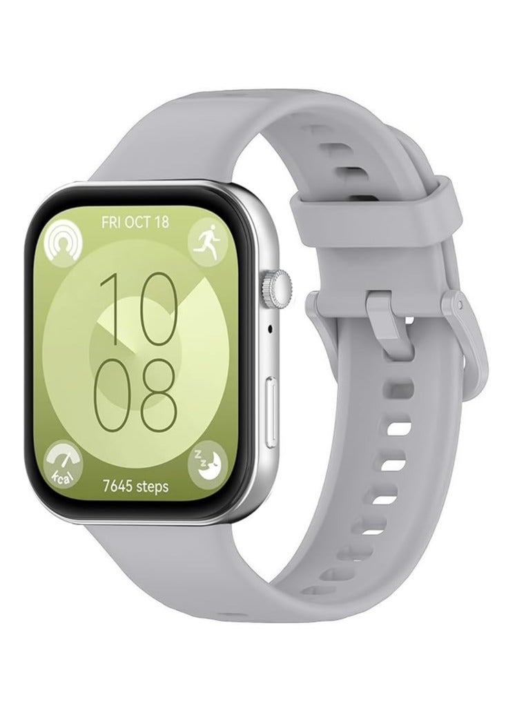 Silicone Strap For Huawei Watch Fit & Huawei Watch Fit New & Huawei Watch Fit Elegant, Soft Band Ultra-light Waterproof Durable Adjustable Replacement Wristband - Image 1