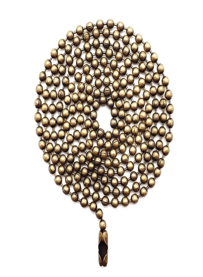 SBC Ceiling Fan Pull Chain Extenders 4‑Pack - Four 39-Inch (1 Meter) Antique Brass Beaded Chains with Connectors, Fan and Light Pull Chain Extension for Fixtures - Image 4