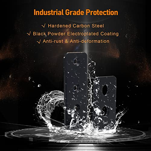 Catcan 2 Pack 2x4 Door Barricade Brackets, Catcan Upgrade Thickness Door Security Bar Heavy Duty Reinforcement U Bracket for Home, Garage, Gate, Barn, Shed (Black) - Image 4
