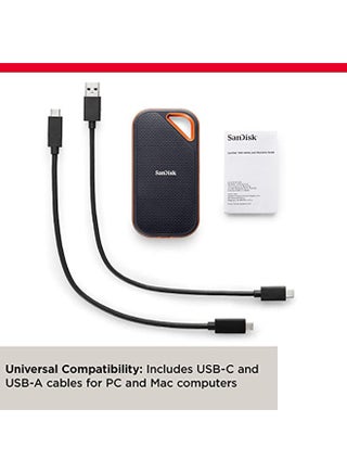2 TB Extreme PRO Portable SSD 2TB 2000MB/s Read/Write, USB 3.2 Gen 2 x2, IP65 Water & Dust Resistant, 3m Drop Protection, 256-bit AES Encryption, Forged Aluminum Chassis | SDSSDE81-2T00-G25 - view 4