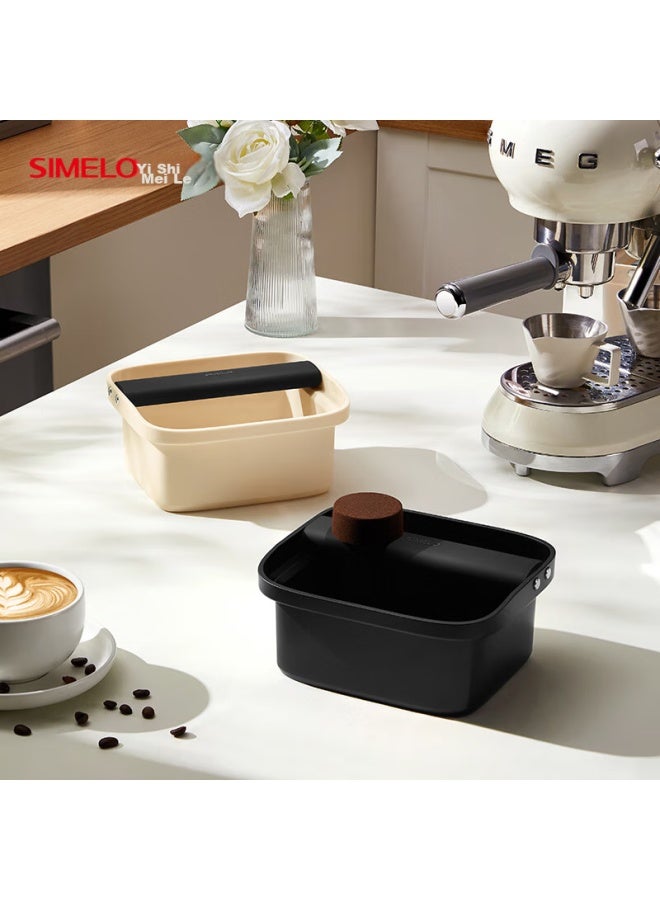 Simelo Coffee Grounds Container, Coffee Grinder, Home Semi-Automatic Espresso Machine, Large Waste Coffee Grounds Bin, Elegant White - Image 3