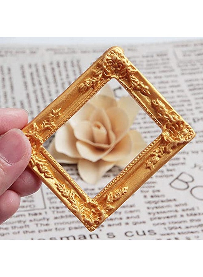 Acxico 4Pcs Mini House Miniature 112 Scale Resin Silver Picture Frame 6Cm 4.8Cm - Image 3