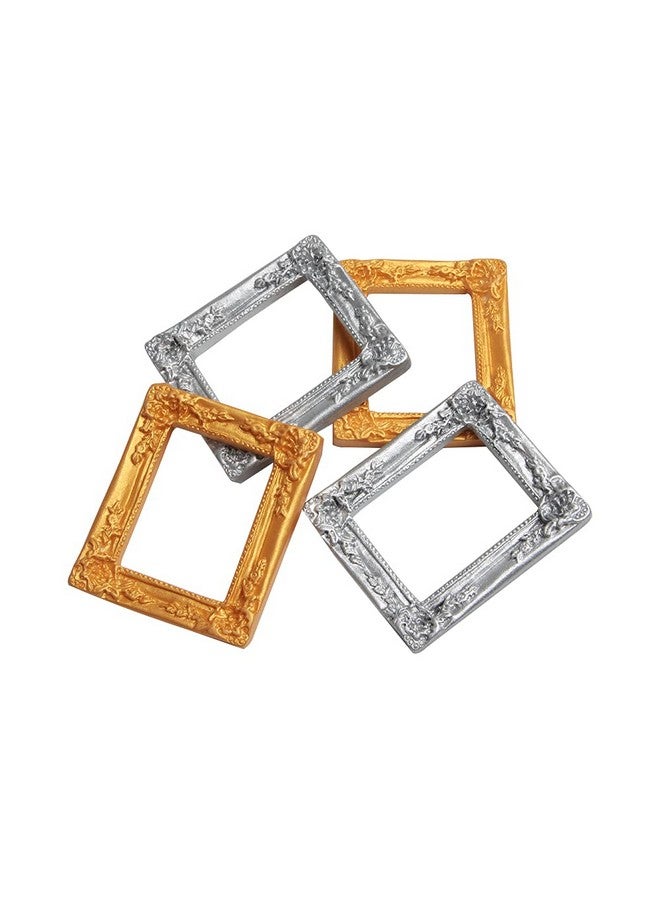 Acxico 4Pcs Mini House Miniature 112 Scale Resin Silver Picture Frame 6Cm 4.8Cm - Image 2