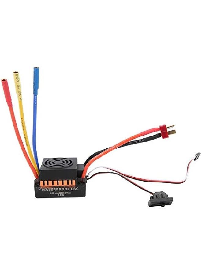 45A Brushless ESC, RC Airplane Aircraft Helicopter Electronic Speed Controller Accessory Parts Accessory Motor Speed Controller ESC for 1/10 RC Car Model(（45A）) - Image 1