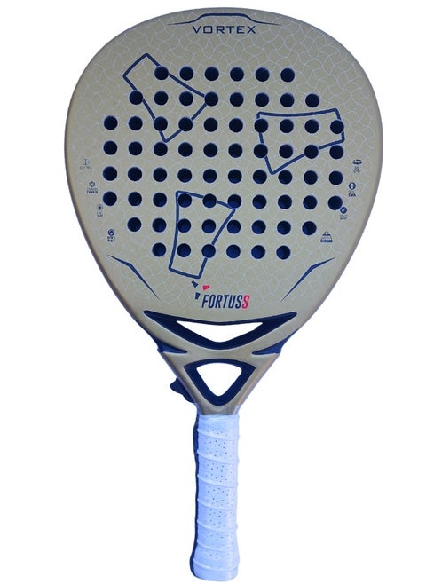 Padel Tennis Racket - Full Carbon Fiber - 3D Surface With Light Eva Memory Flex Foam Core - Padel Racquet - Hybrid Teardrop Paddle Racket With Bag Included (Gold)