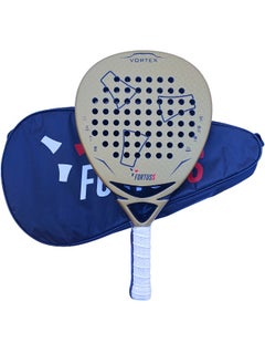 FORTUSS Padel Tennis Racket - Full Carbon Fiber - 3D Surface With Light Eva Memory Flex Foam Core - Padel Racquet - Hybrid Teardrop Paddle Racket With Bag Included (Gold)  - Image 2