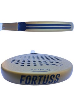 FORTUSS Padel Tennis Racket - Full Carbon Fiber - 3D Surface With Light Eva Memory Flex Foam Core - Padel Racquet - Hybrid Teardrop Paddle Racket With Bag Included (Gold)  - Image 4