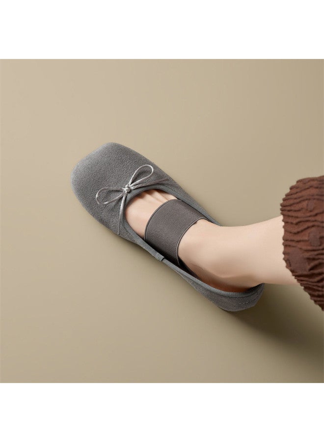 15MINS Bow Mary Jane Shoes Women 2026 Spring New Round Toe Shallow Mouth Single Shoes Women - Image 5