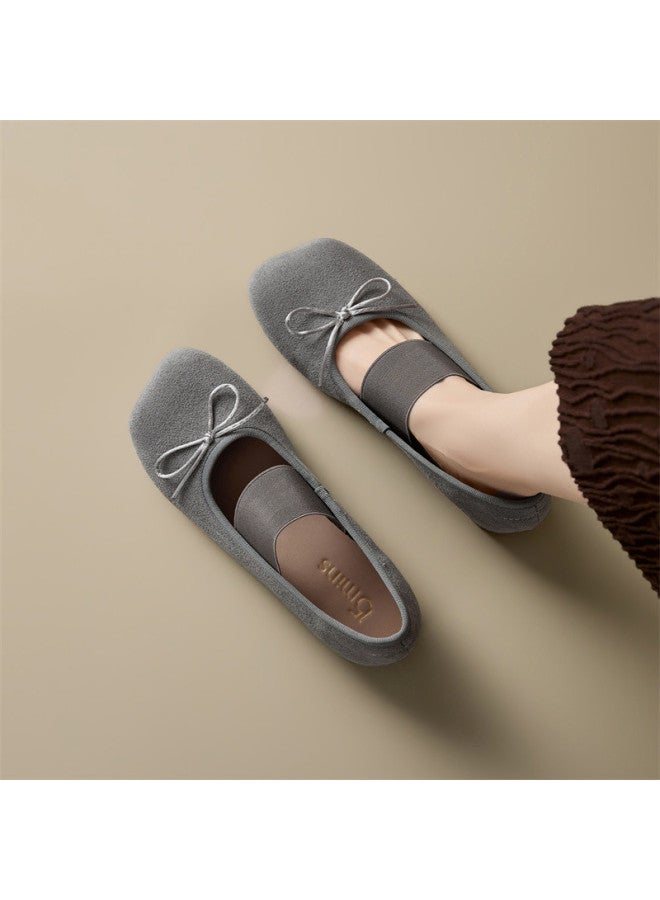 15MINS Bow Mary Jane Shoes Women 2026 Spring New Round Toe Shallow Mouth Single Shoes Women - Image 4