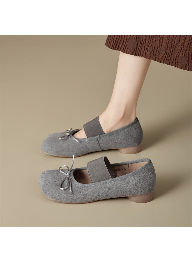 15MINS Bow Mary Jane Shoes Women 2026 Spring New Round Toe Shallow Mouth Single Shoes Women - Image 3