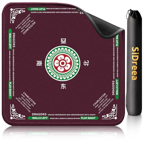 SiDreea Mahjong Mat 324324 Inch Noise Reduction AntiSlip Mahjong Mat for Table Mahjong Table Mat for Poker Card Board Games Table Mat Tile Games Dominoes - Image 1