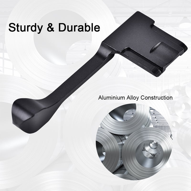 Camera Grip: Aluminum Alloy Black Anodized - Secure Non-slip Hold Easy Installation Camera Hand Grip for Fujifilm Camera Shooting & Outdoor Photography - Image 3
