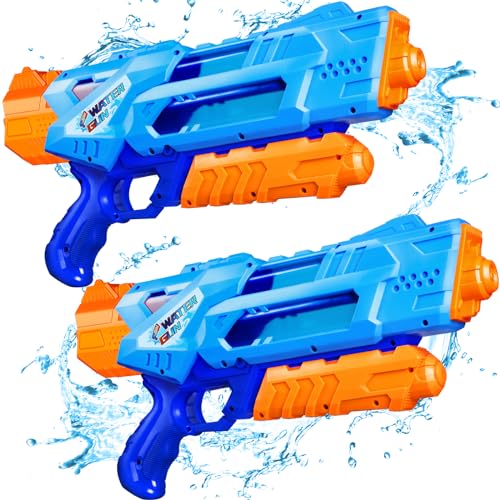 Quanquer 1200cc Super Squirt Water Guns for Kids Adults  2 Pack Super Water Soaker with Excellent Range  Ideas Gift Toys for Summer Outdoor Swimming Pool Beach Sand Water Fighting Play - Image 1