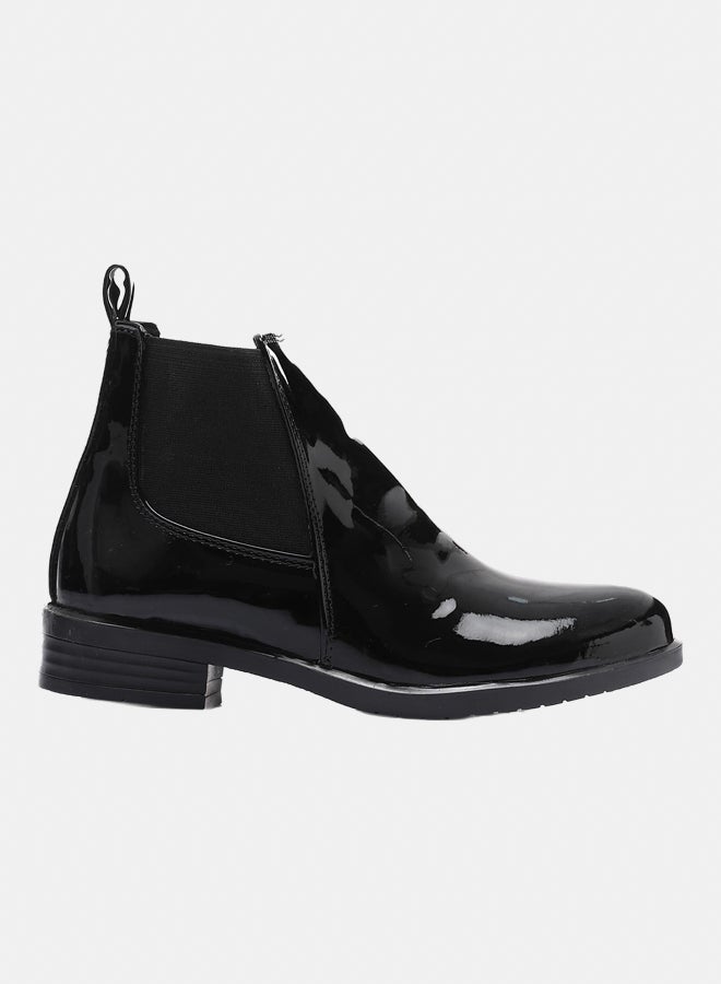 XO Style Leather Ankle Boot 1459 Black - Image 2