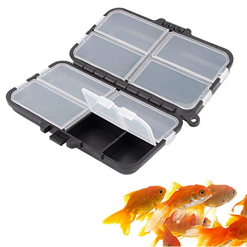 Yosoo Fishing Bait Box, 9 Compartments Fishing Storage Box, Mini Fishing Lure Bait Tackle Plastic Box Case for Fishing Outdoor Activities - Image 1