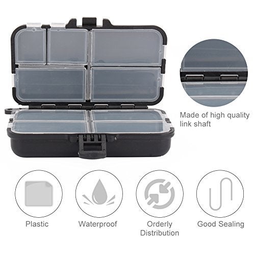 Yosoo Fishing Bait Box, 9 Compartments Fishing Storage Box, Mini Fishing Lure Bait Tackle Plastic Box Case for Fishing Outdoor Activities - Image 4