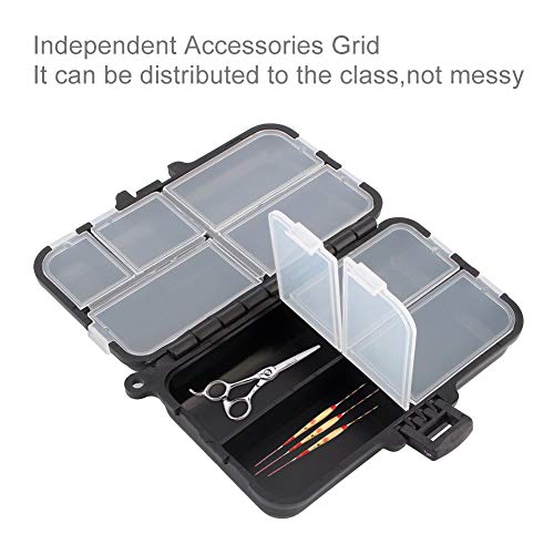 Yosoo Fishing Bait Box, 9 Compartments Fishing Storage Box, Mini Fishing Lure Bait Tackle Plastic Box Case for Fishing Outdoor Activities - Image 5