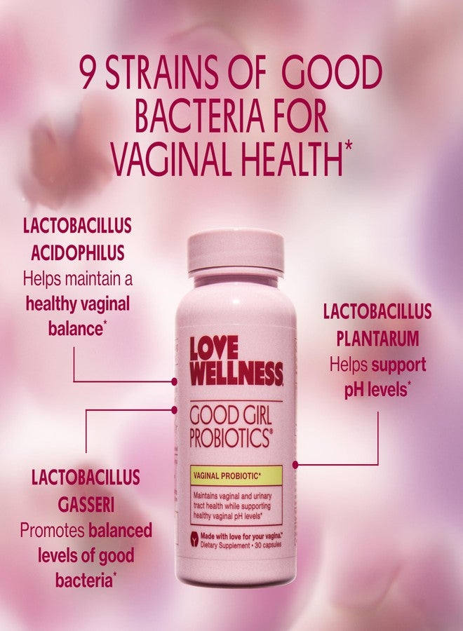 Love Wellness Good Girl Probiotics | Women’s Vaginal Health & pH Balance Supplement | 9-Strain Probiotic for Urinary Tract, Yeast, Odor & Immune Support | Gluten-Free (30-Day Supply) - Image 3