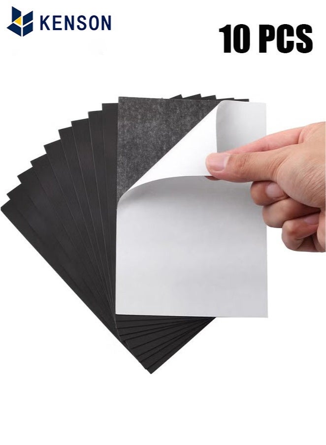 KENSON Adhesive Magnetic Sheets, 6" x 4", Magnetic Sheets with Adhesive Backing, Picture Magnets, Flexible Magnetic Sheet, Cuttable Magnetic Sheets, Easy Cut DIY Paper Craft Magnet, 10 Pack - Image 1