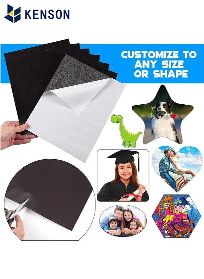 KENSON Adhesive Magnetic Sheets, 6" x 4", Magnetic Sheets with Adhesive Backing, Picture Magnets, Flexible Magnetic Sheet, Cuttable Magnetic Sheets, Easy Cut DIY Paper Craft Magnet, 10 Pack - Image 5
