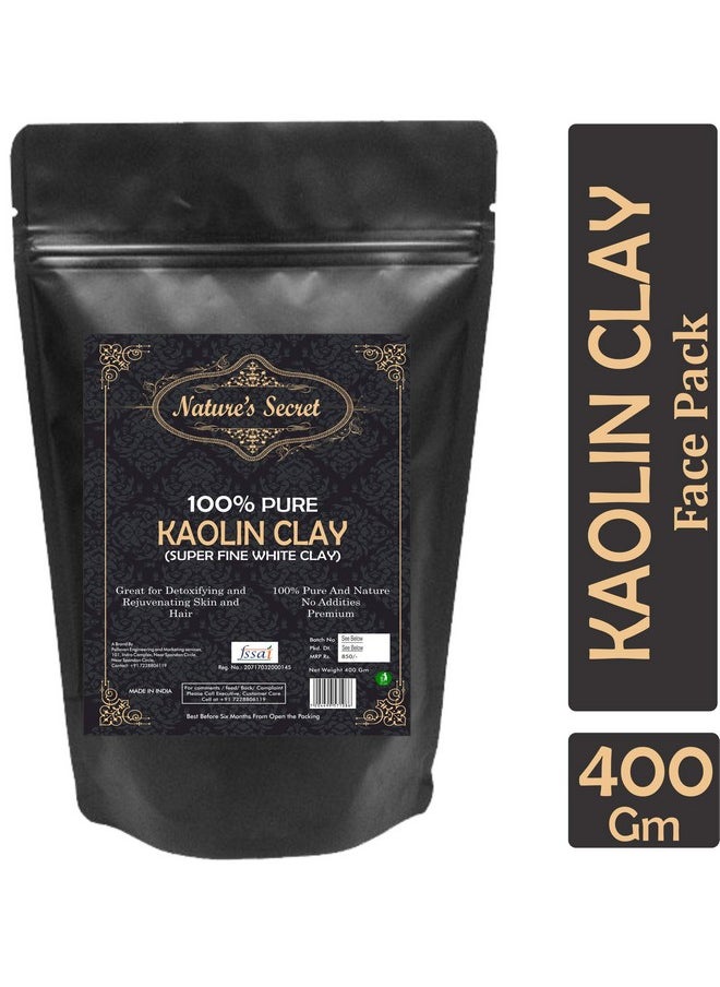 Nature's Secret White Light Kaolin Clay Powder For Skin Face Mask, White, 400 G  - Image 1