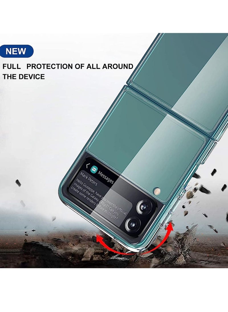 Raxoom Case for Samsung Galaxy Z Flip3, Crystal Clear Hard PC Anti-Scratch Protective Case, Cell Phone Cover Cases for Samsung Galaxy Z Flip 3 5G