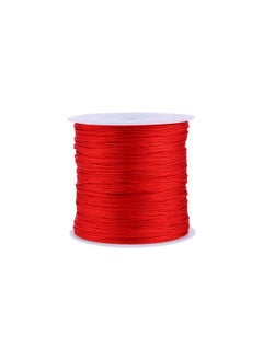 Zerodis Satin Nylon Trim Cord100M X 0.8Mm Chinese Knot Cord Rattail Macrame Thread String For Diy Hand Rope Beading Jewelry Making Red  - Image 1