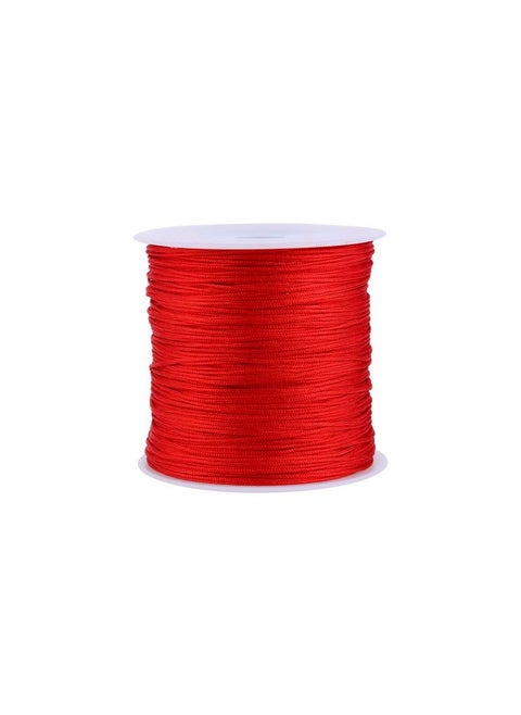 Satin Nylon Trim Cord100M X 0.8Mm Chinese Knot Cord Rattail Macrame Thread String For Diy Hand Rope Beading Jewelry Making Red