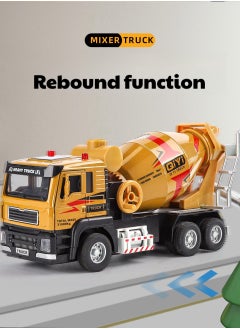 Generic Children's toy car, cement mixing truck model, 1:40 scale die-casting heavy metal truck, large engineering truck with lighting and sound effects  - Image 3
