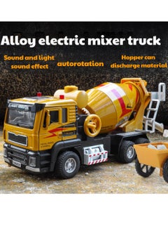 Generic Children's toy car, cement mixing truck model, 1:40 scale die-casting heavy metal truck, large engineering truck with lighting and sound effects  - Image 2