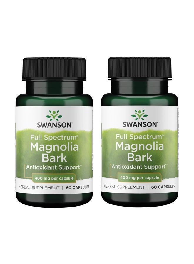 SWANSON Magnolia Bark, 400 mg 120 Caps (or 2 bottles each 60 caps) - Image 1