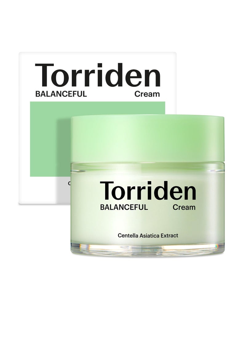Torriden Torriden BALANCEFUL Cream 80ml (2.70 fl.oz.) | Soothing and Nourishing Moisturizer for Oily and Sensitive SKin | 5D CICA, Hydrolyzed Hyaluronic Acid, Panthenol 