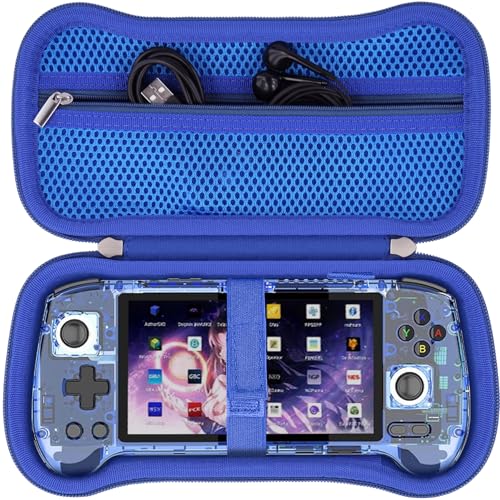 khanka Hard Travel Case Replacement for Anbernic RG556 Retro Handheld Game ConsoleCase Only Blue - Image 1