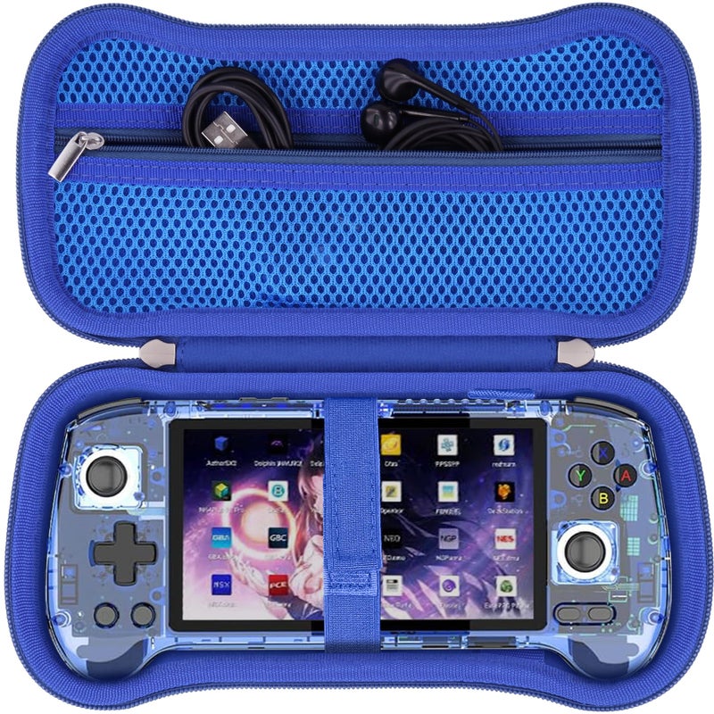 khanka Hard Travel Case Replacement for Anbernic RG556 Retro Handheld Game ConsoleCase Only Blue - Image 3