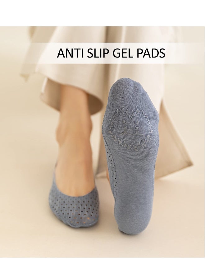 9 Pairs No Show Socks Womens Low Cut Liner Socks Lace Casual No Show Non-Skid Boat Socks For Flats Boat Sneaker Women - Image 5