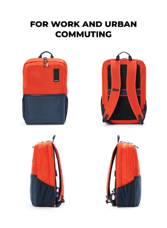 موكوبارا للتجارة ذ.م.م The Kaleido Backpack, Water-Resistant 15.6" Laptop Bag with Luggage Sleeve for Work, Travel, and Daily Use - Suitable for Men and Women